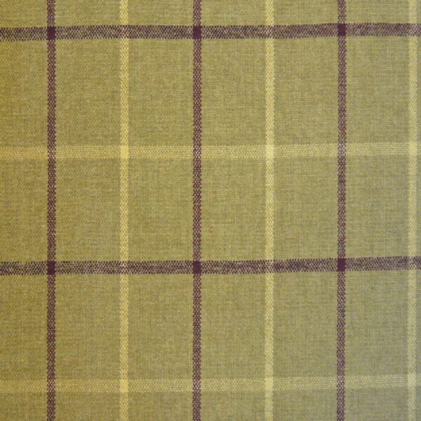 Lana Window Pane Fabric Col Olive